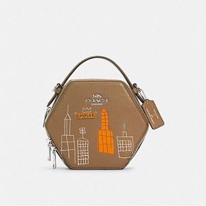 Coach X Jean Basquiat Hexagonal Leather Crossbody